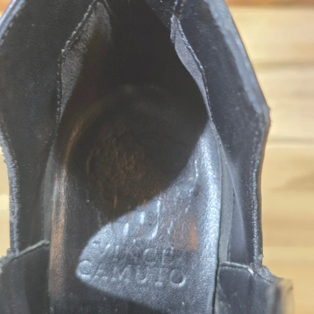 Vince Camuto‎ Doralli Booties Side Cutout Pointed Toe Black Ankle Boots 6.5M